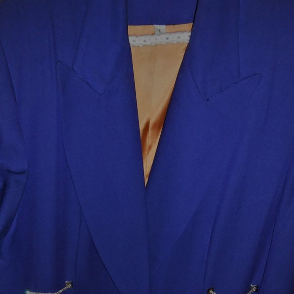 Royal Blue Jacket Embellished - Picture 10 of 12